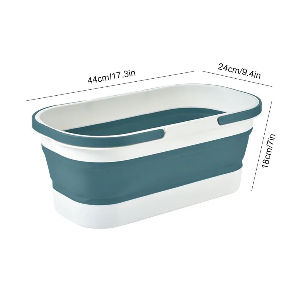 Foldable Rectangular Mop Bucket Large Laundry Washing Basin 13