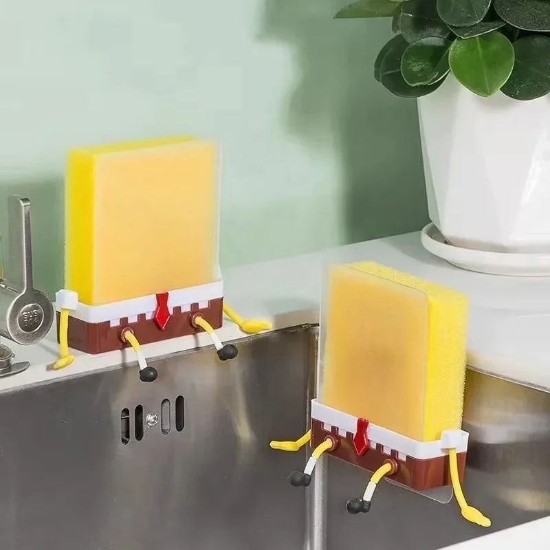 Cartoon Kitchen Sponge Holder Sink Drain Rack Organizer 0