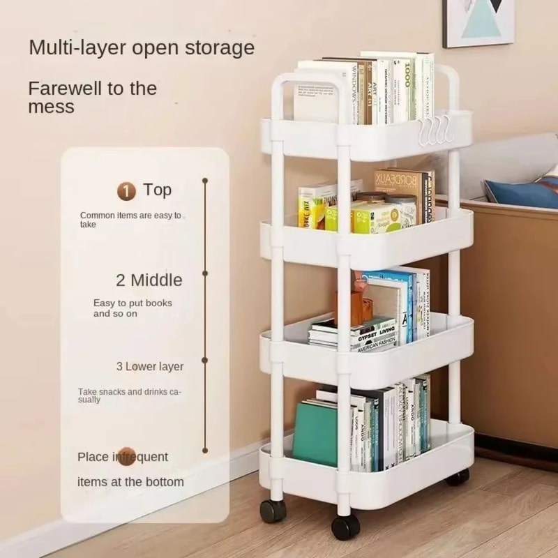 35 Layer Rolling Storage Trolley Cart With Wheels Organizer 3