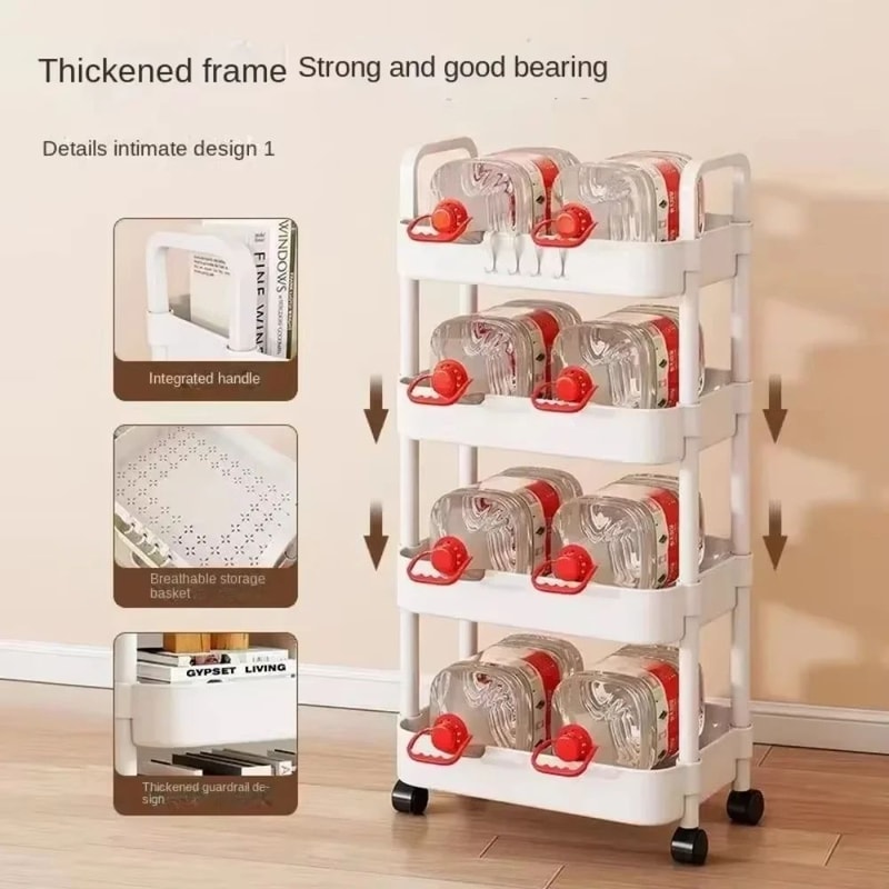 35 Layer Rolling Storage Trolley Cart With Wheels Organizer 4