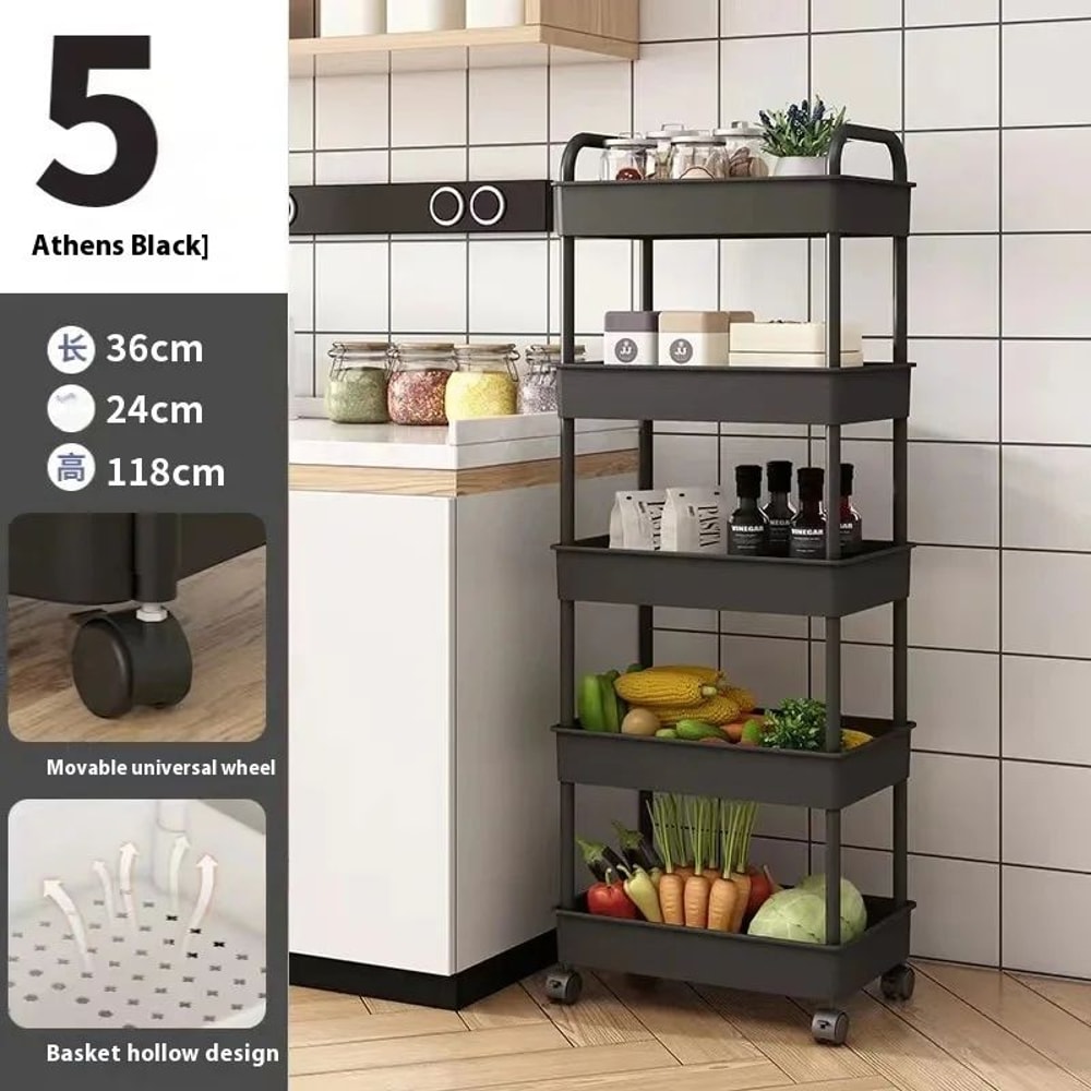 35 Layer Rolling Storage Trolley Cart With Wheels Organizer 14