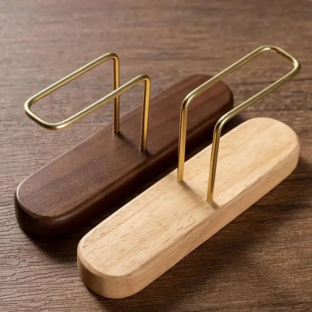 Wooden Coffee Filter Paper Holder Vertical Storage Rack 4