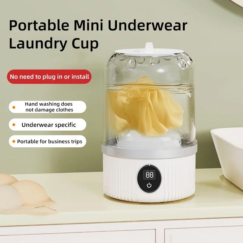 Portable Mini Washing Machine Wireless Rechargeable Cleaner 0