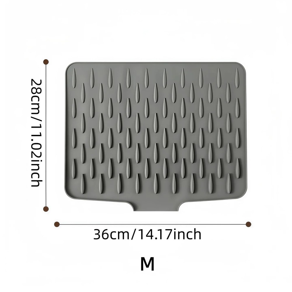 Silicone Sink Drain Mat Kitchen Dish Drying Pad 6