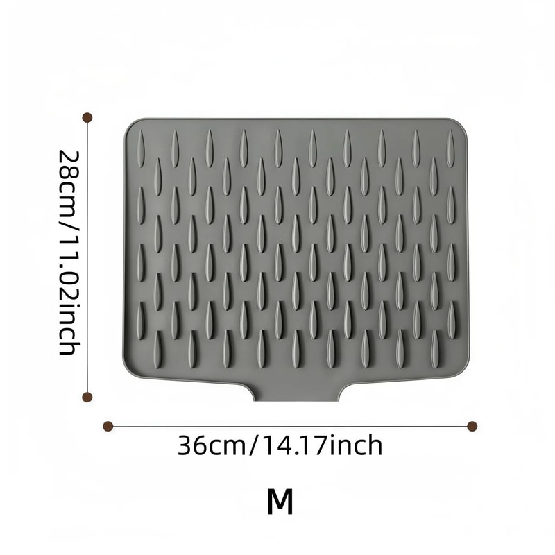 Silicone Sink Drain Mat Kitchen Dish Drying Pad 6