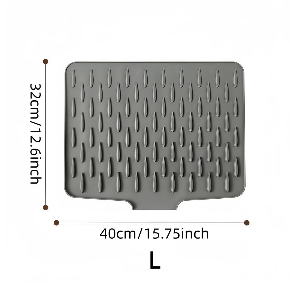 Silicone Sink Drain Mat Kitchen Dish Drying Pad 7