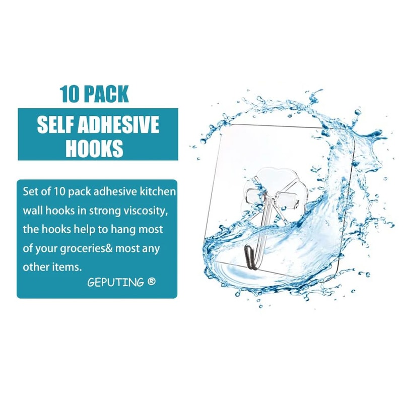 Waterproof Self Adhesive Wall Hooks Heavy Duty Sticky Hooks 11