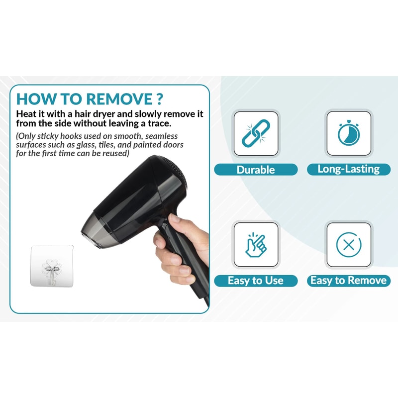 Waterproof Self Adhesive Wall Hooks Heavy Duty Sticky Hooks 12