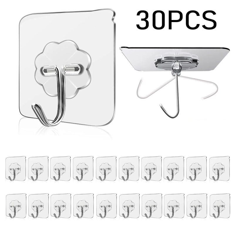 Waterproof Self Adhesive Wall Hooks Heavy Duty Sticky Hooks 15