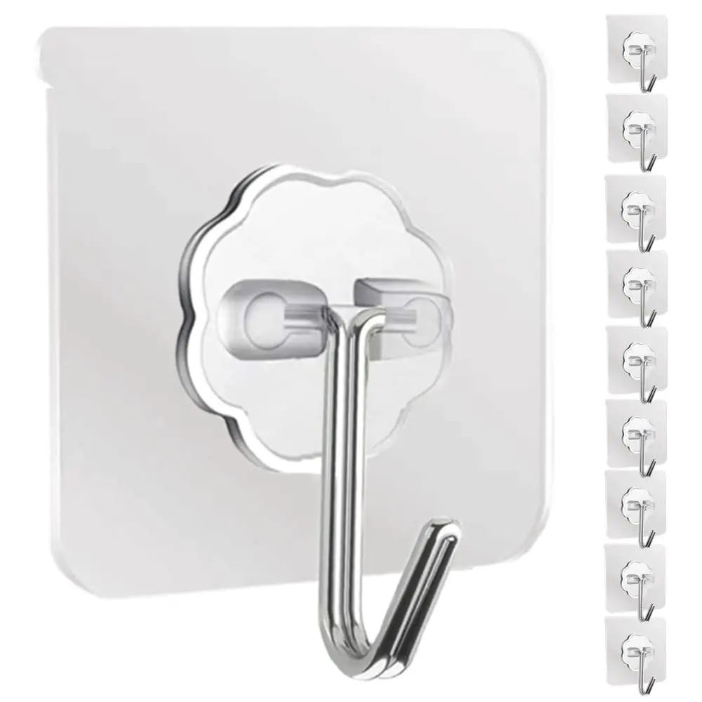 Waterproof Self Adhesive Wall Hooks Heavy Duty Sticky Hooks 13