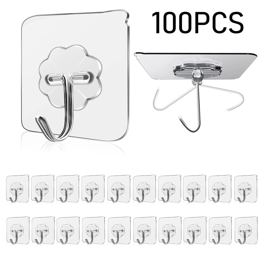Waterproof Self Adhesive Wall Hooks Heavy Duty Sticky Hooks 17