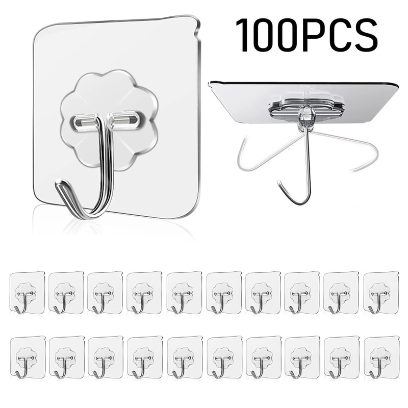 Waterproof Self Adhesive Wall Hooks Heavy Duty Sticky Hooks 17