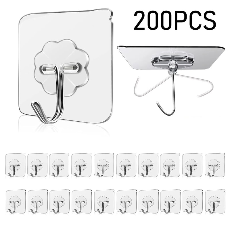 Waterproof Self Adhesive Wall Hooks Heavy Duty Sticky Hooks 19