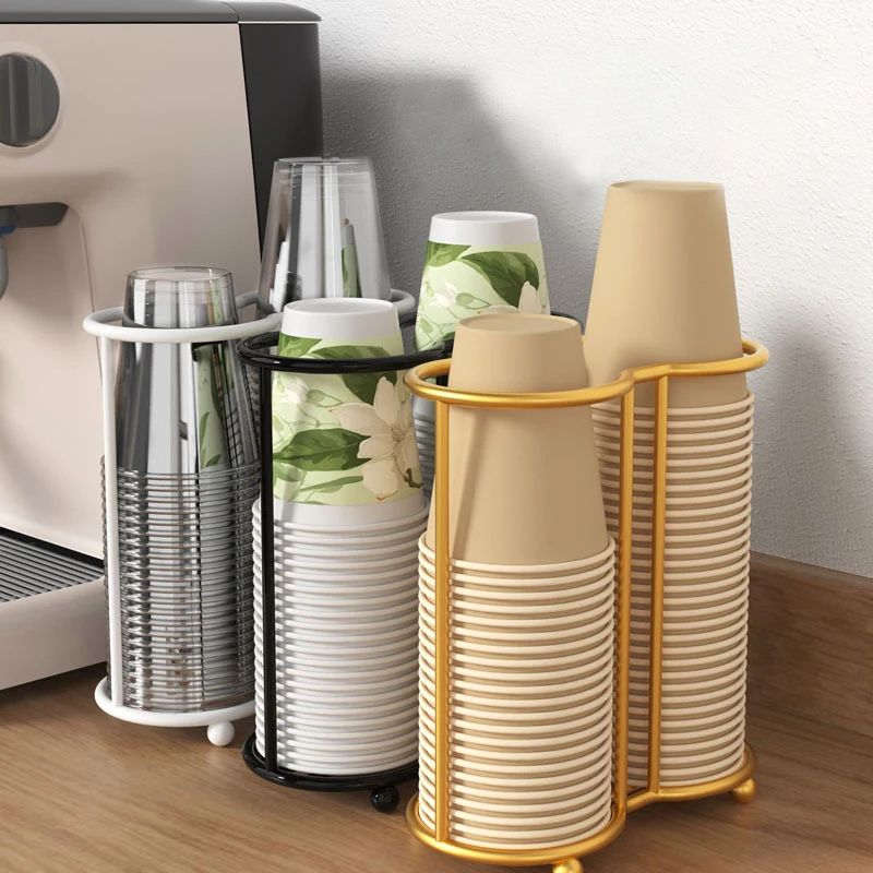 Disposable Cup Holder Organizer Desktop Paper Cup Dispenser 2