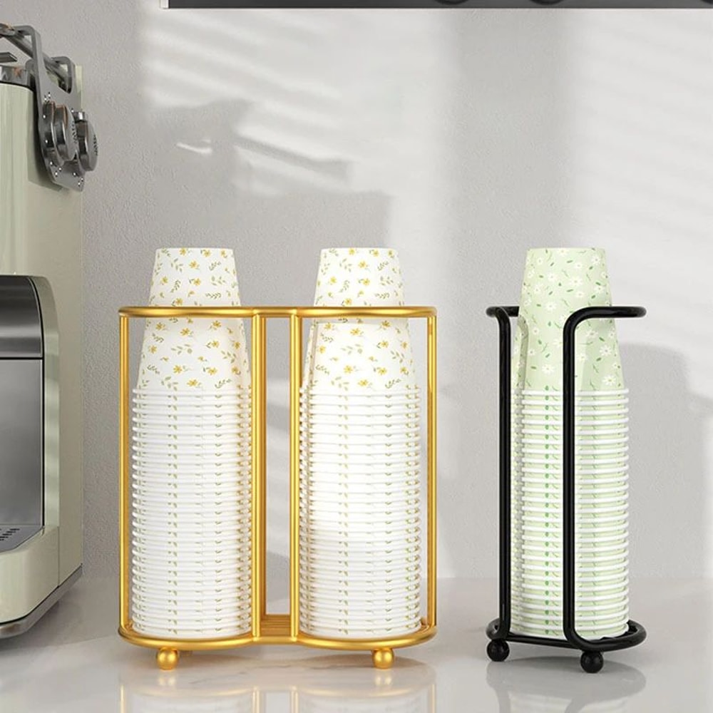 Disposable Cup Holder Organizer Desktop Paper Cup Dispenser 7