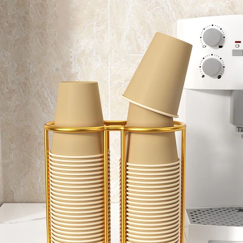 Disposable Cup Holder Organizer Desktop Paper Cup Dispenser 8