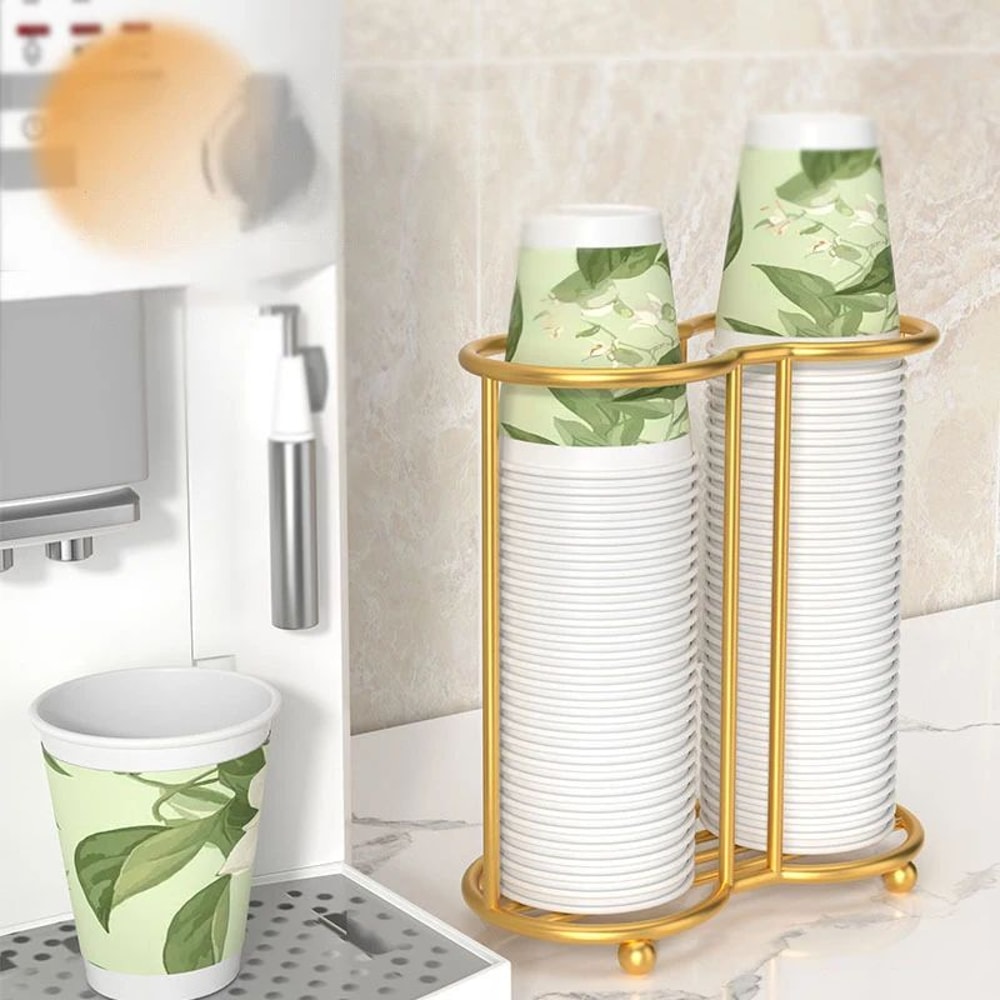 Disposable Cup Holder Organizer Desktop Paper Cup Dispenser 9