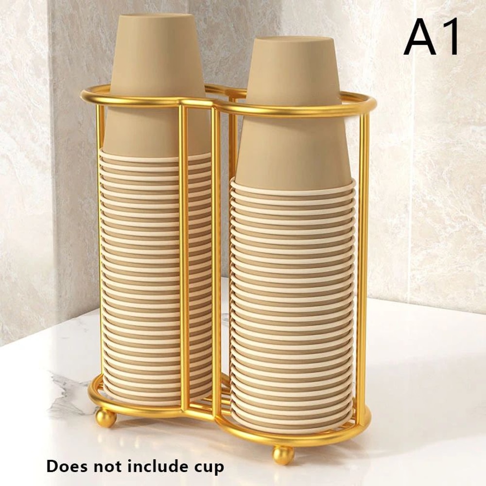 Disposable Cup Holder Organizer Desktop Paper Cup Dispenser 10