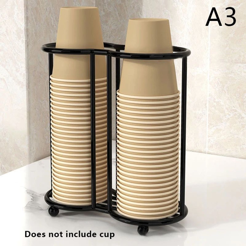 Disposable Cup Holder Organizer Desktop Paper Cup Dispenser 12