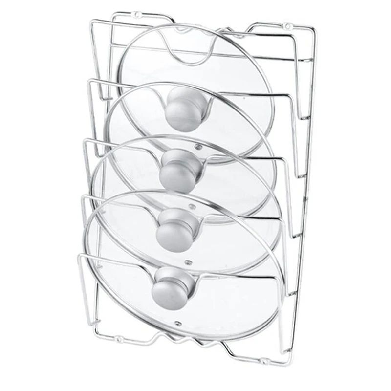 Wall Mounted Pot Lid Rack Five Layer Kitchen Organizer 5