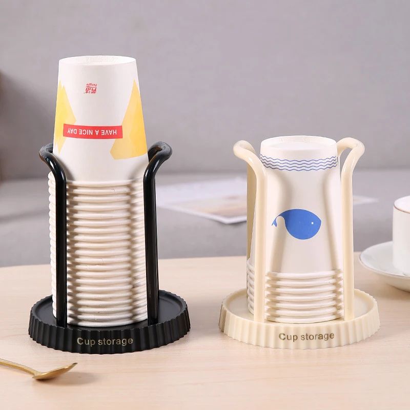 Desktop Disposable Paper Cup Holder Storage Rack 0