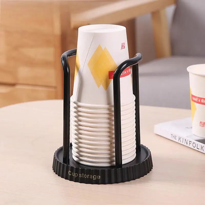 Desktop Disposable Paper Cup Holder Storage Rack 6