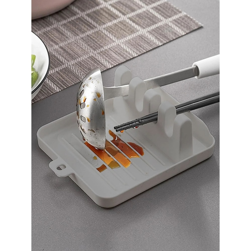 Kitchen Utensil Drainer Rack Spatula Spoon Holder 0