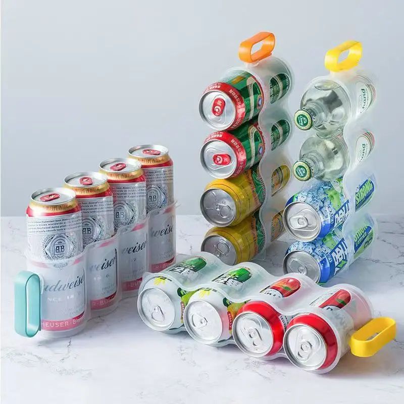 4 Compartment Beverage Can Organizer Fridge Storage Rack 1