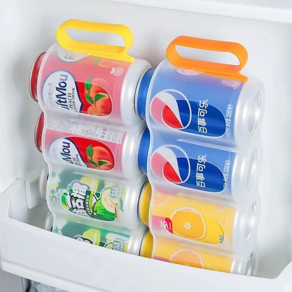 4 Compartment Beverage Can Organizer Fridge Storage Rack 3
