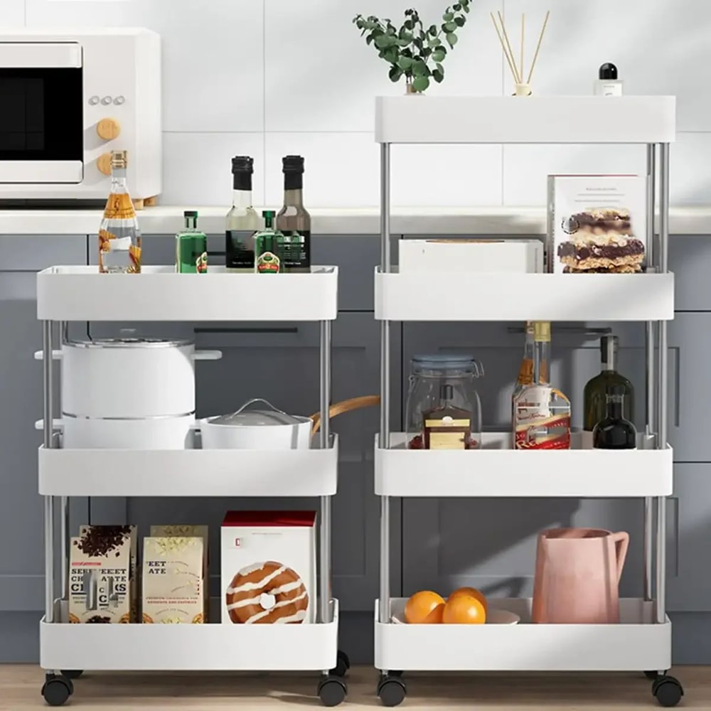 Slim Rolling Storage Cart 3 Tier Gap Organizer Rack 1