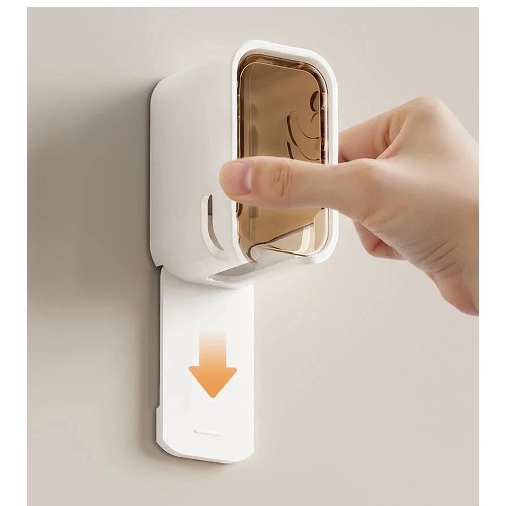 Wall Mounted Toothbrush Holder Adhesive Bathroom Organizer 6