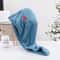 Blue Microfiber Hair Towel Quick Dry Anti Frizz Wrap 5