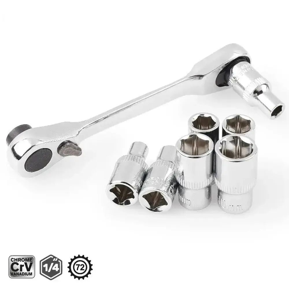 Mini Double End Ratchet Wrench 2 In 1 Socket Tool 5