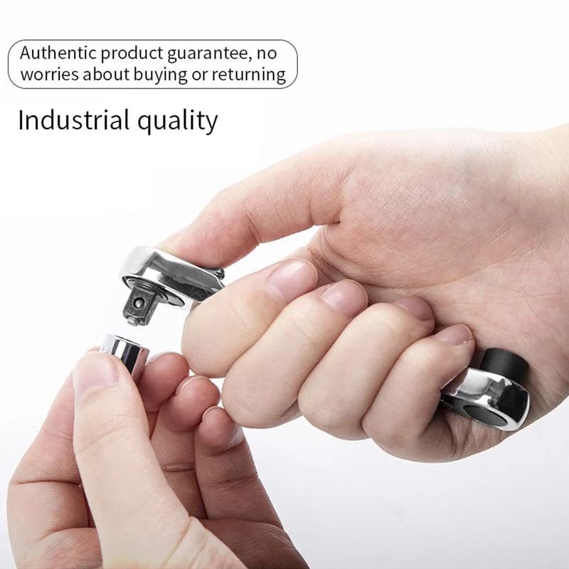 Mini Double End Ratchet Wrench 2 In 1 Socket Tool 3