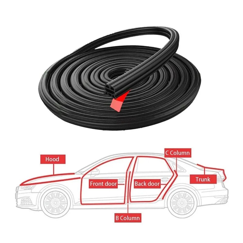 Car Door Seal Strip 3 Layer Soundproof Weatherstrip 5