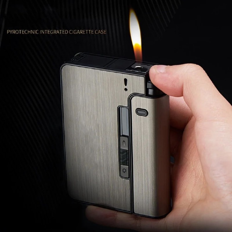 Automatic Metal Cigarette Case Portable Holder Box 2