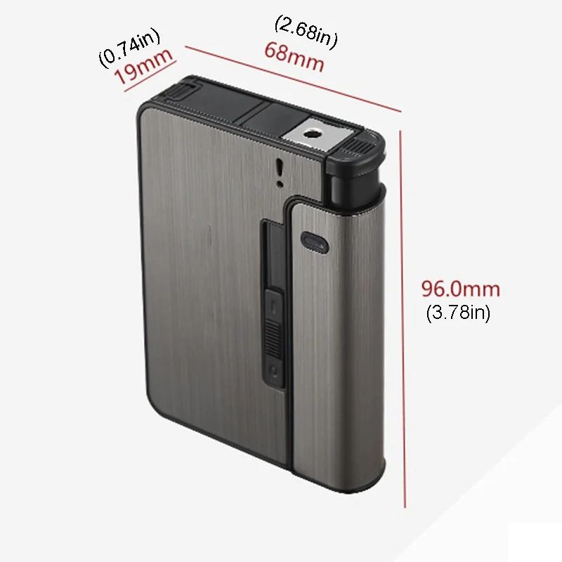 Automatic Metal Cigarette Case Portable Holder Box 3