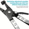 Hose Clamp Pliers Swivel Jaw Locking Removal Tool 6