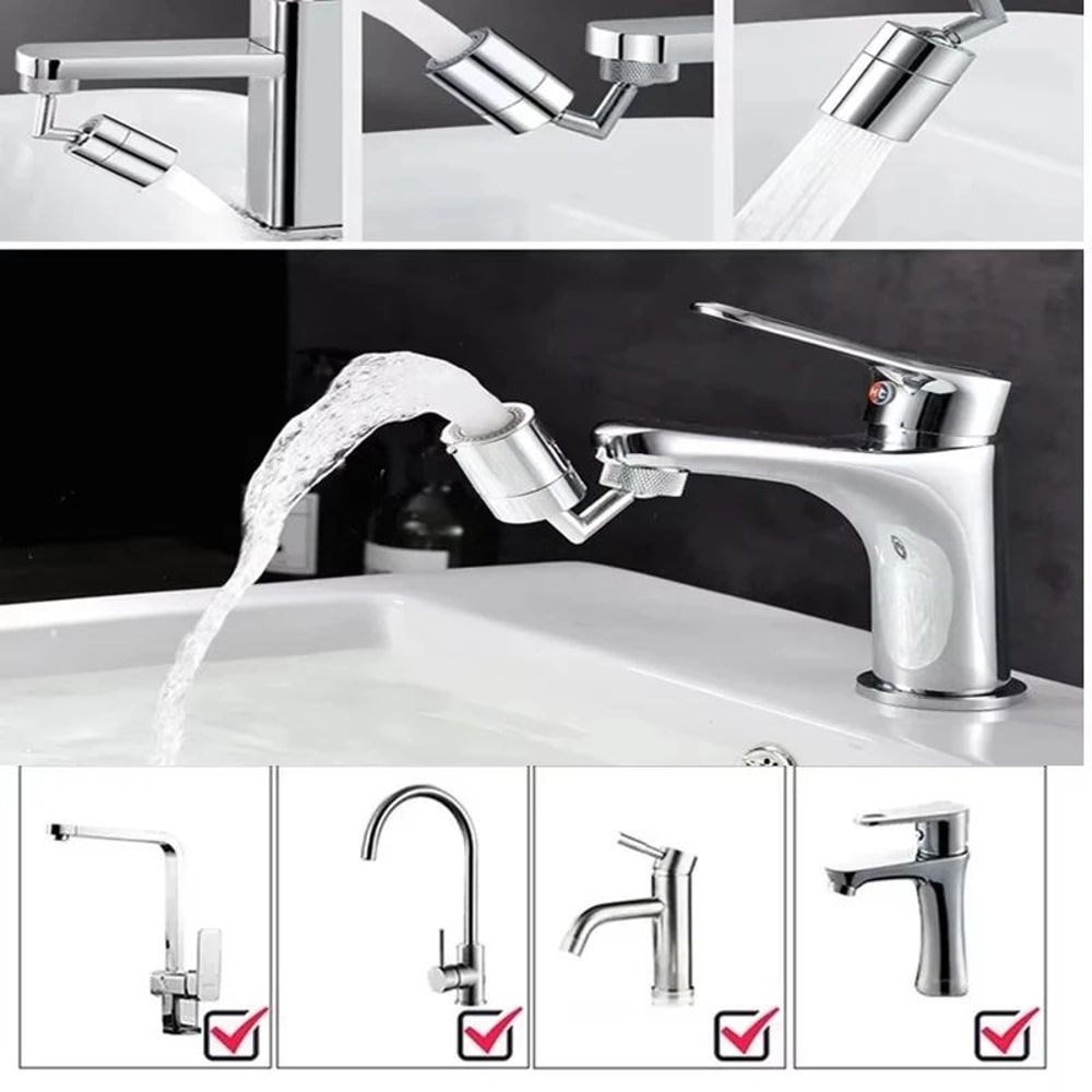 720 Degree Rotating Faucet Extender Splash Proof Aerator 0