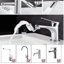 720 degree rotating faucet extender splash proof aerator
