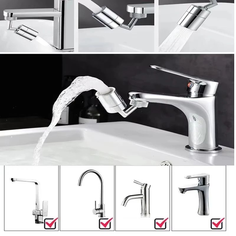 720 Degree Rotating Faucet Extender Splash Proof Aerator 0