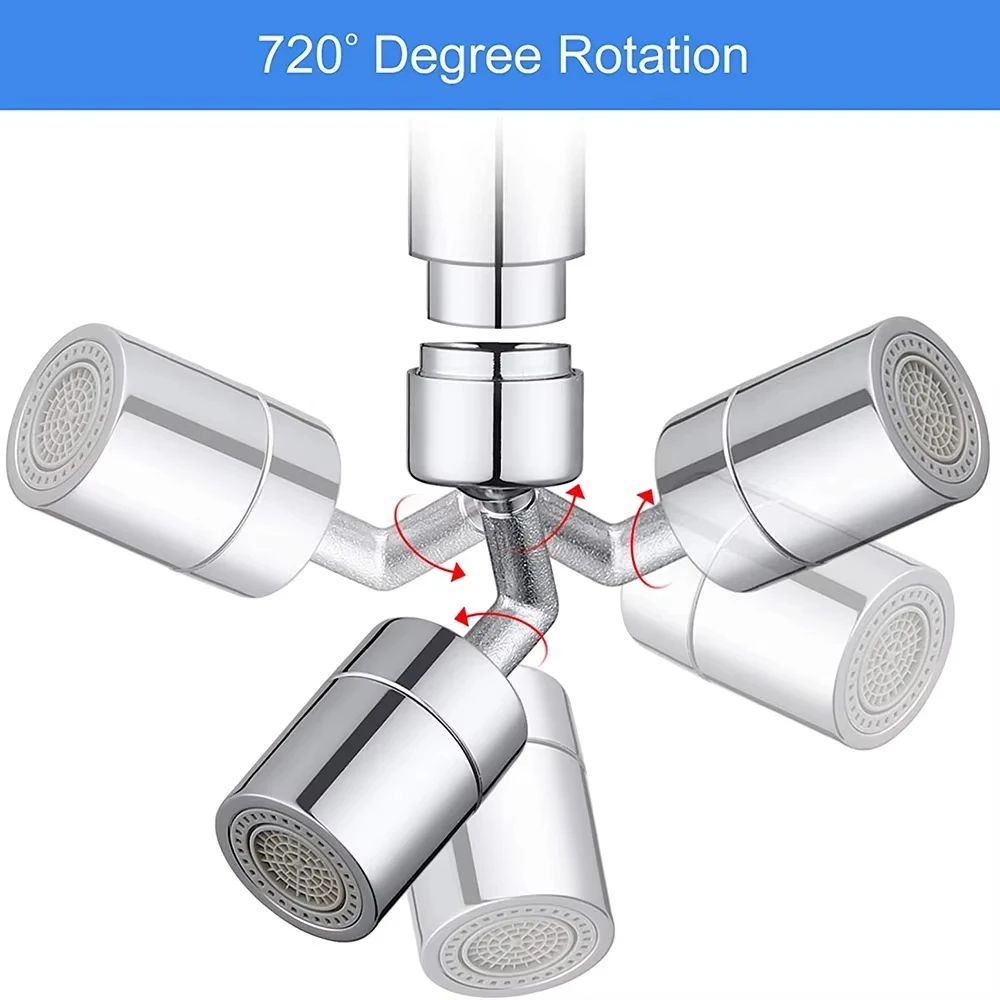 720 Degree Rotating Faucet Extender Splash Proof Aerator 1