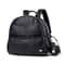 Modern Black PU Diaper Backpack Large Capacity Waterproof Baby Bag 0