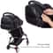 Modern Black PU Diaper Backpack Large Capacity Waterproof Baby Bag 3