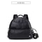 Modern Black PU Diaper Backpack Large Capacity Waterproof Baby Bag 5