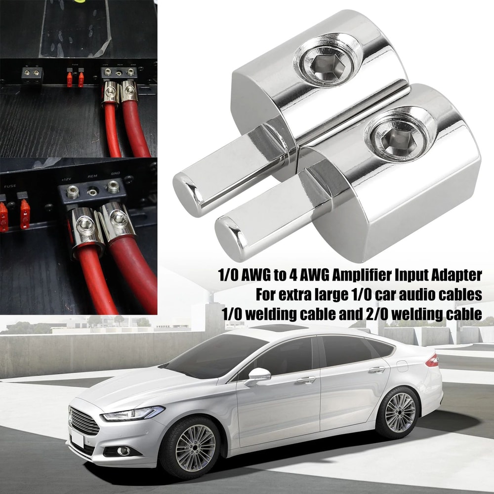 2pcs Car Audio Power Ground Wire Terminal Pure Copper Connector 5