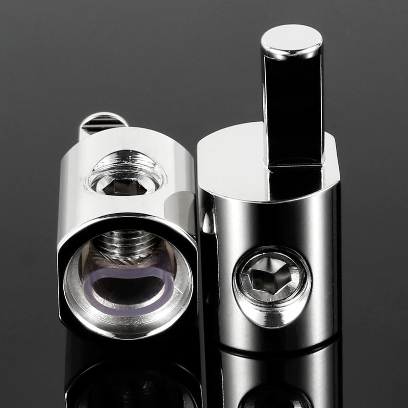 2pcs Car Audio Power Ground Wire Terminal Pure Copper Connector 6