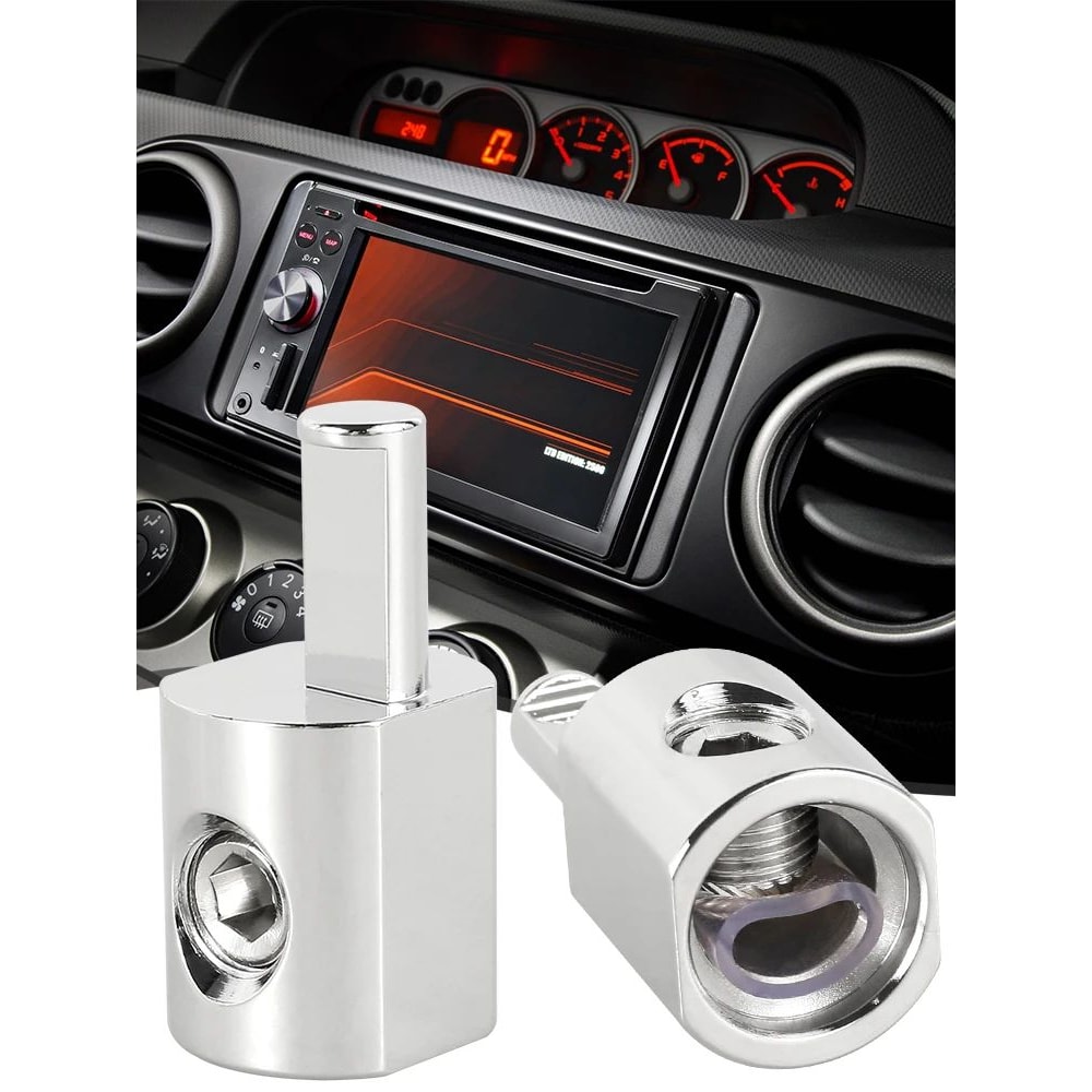 2pcs Car Audio Power Ground Wire Terminal Pure Copper Connector 7