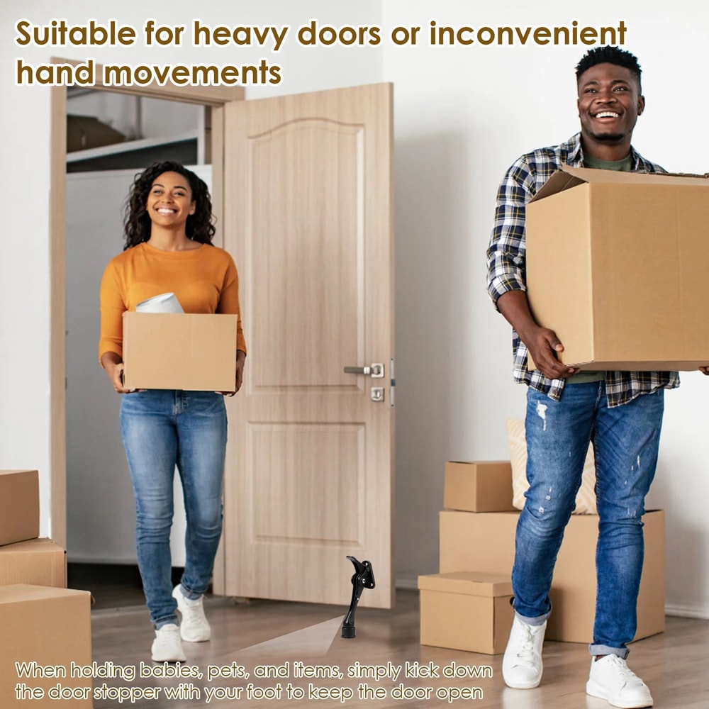 Adjustable Kickdown Door Stopper One Touch Pedal 5 Inch 4