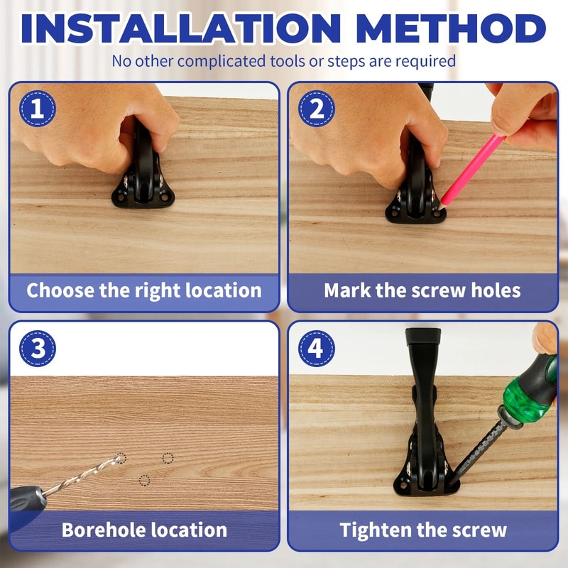 Adjustable Kickdown Door Stopper One Touch Pedal 5 Inch 7